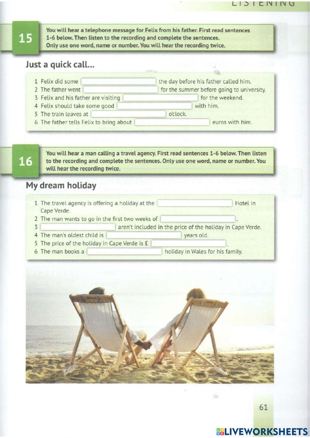 English Test Training A2 - Listening 15-20