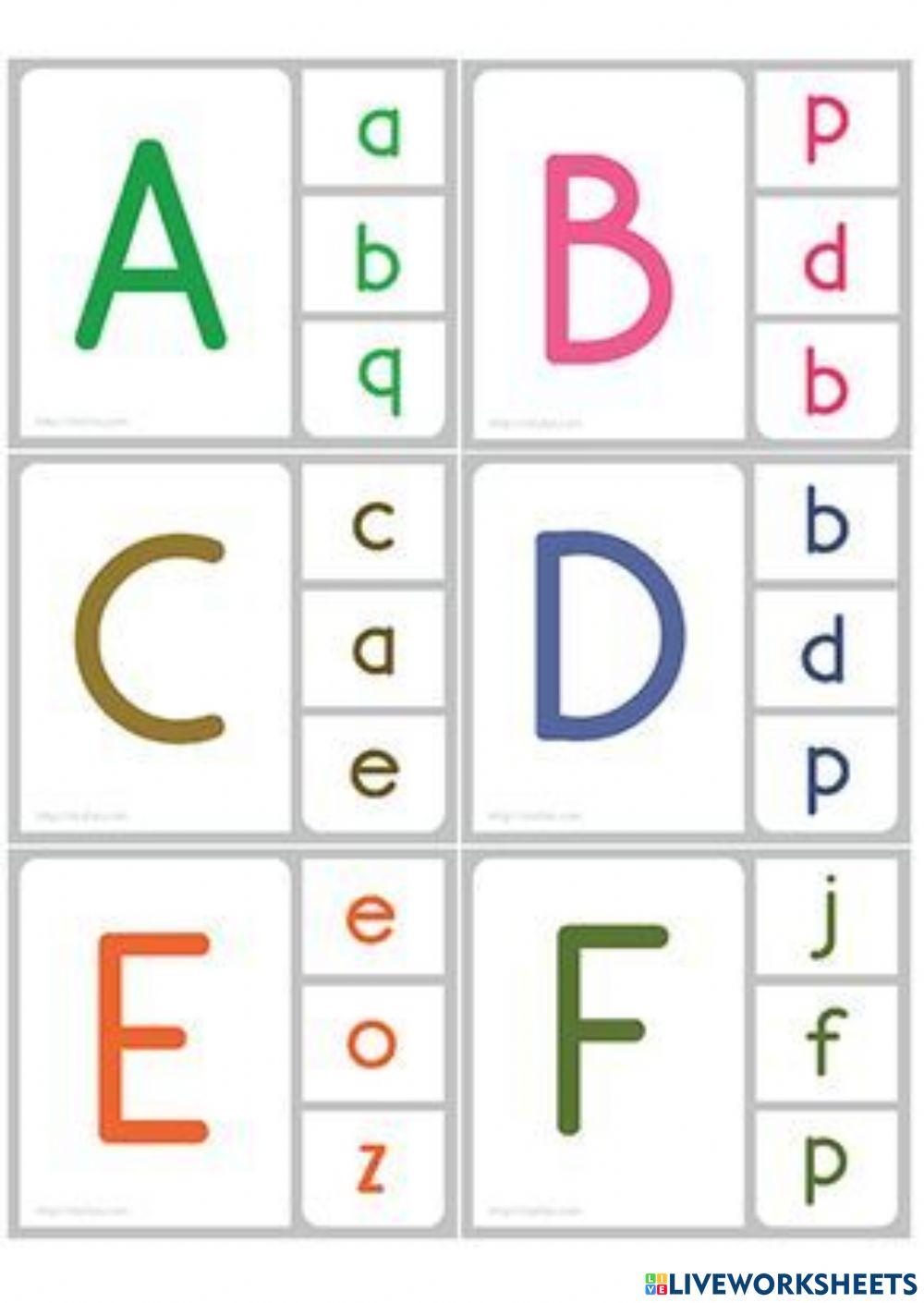 Choose the correct lowercase letters
