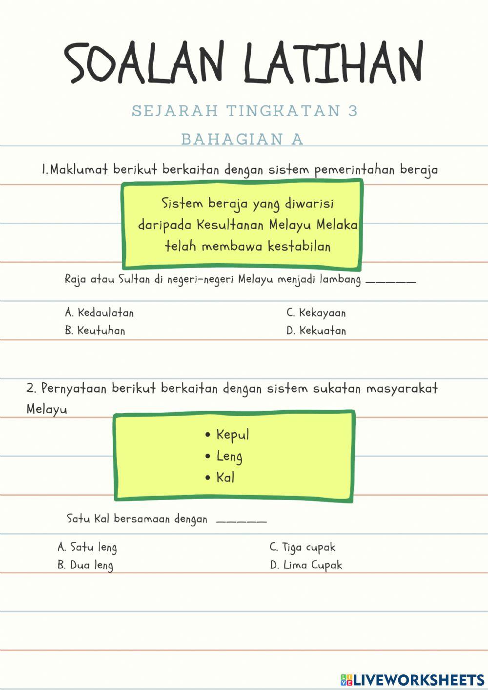 Sejarah Tingkatan 3