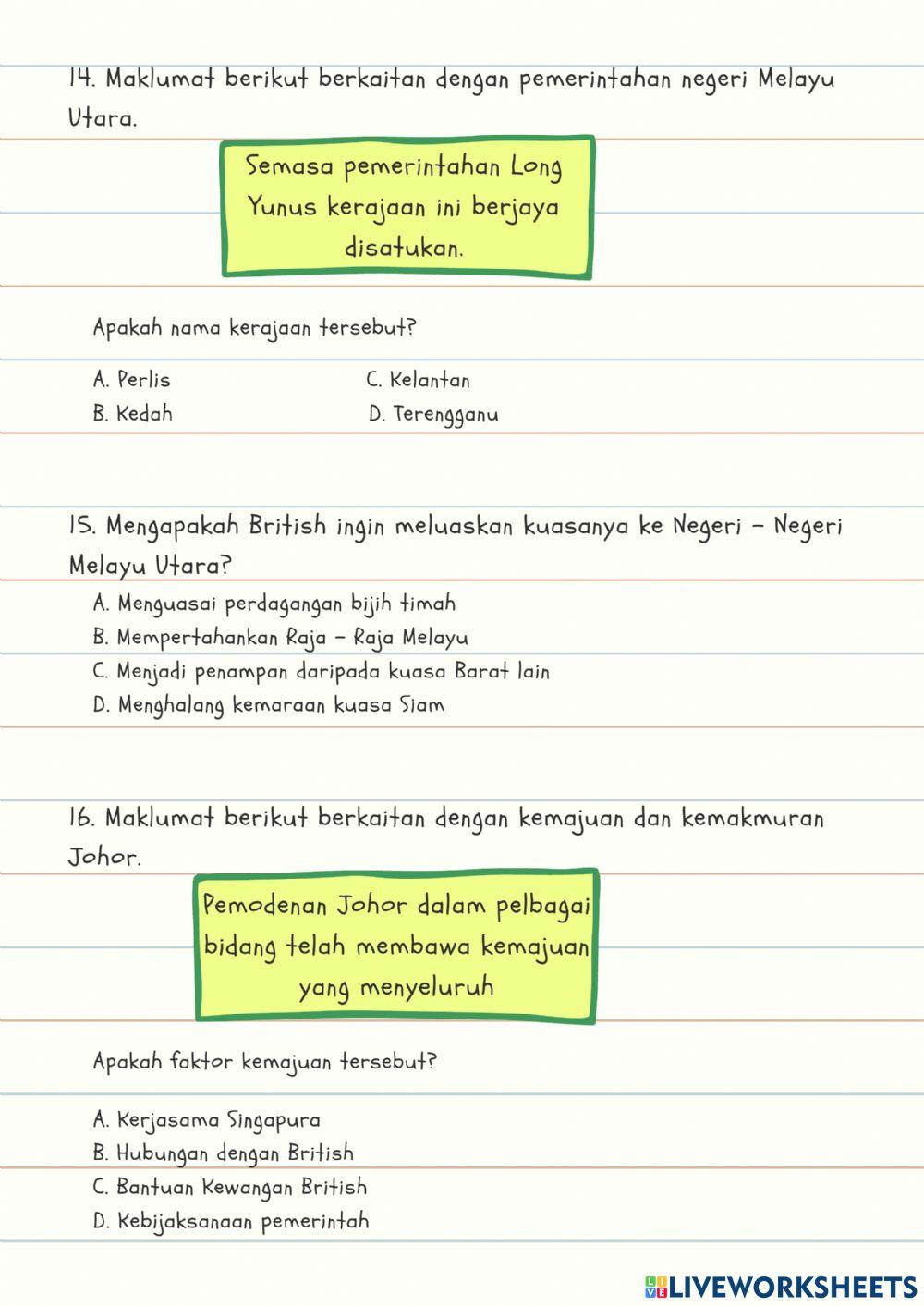 Sejarah Tingkatan 3