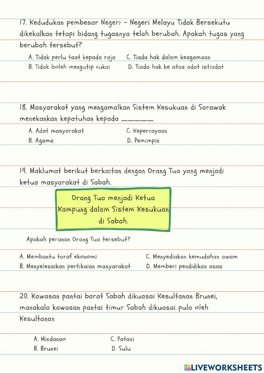 Sejarah Tingkatan 3