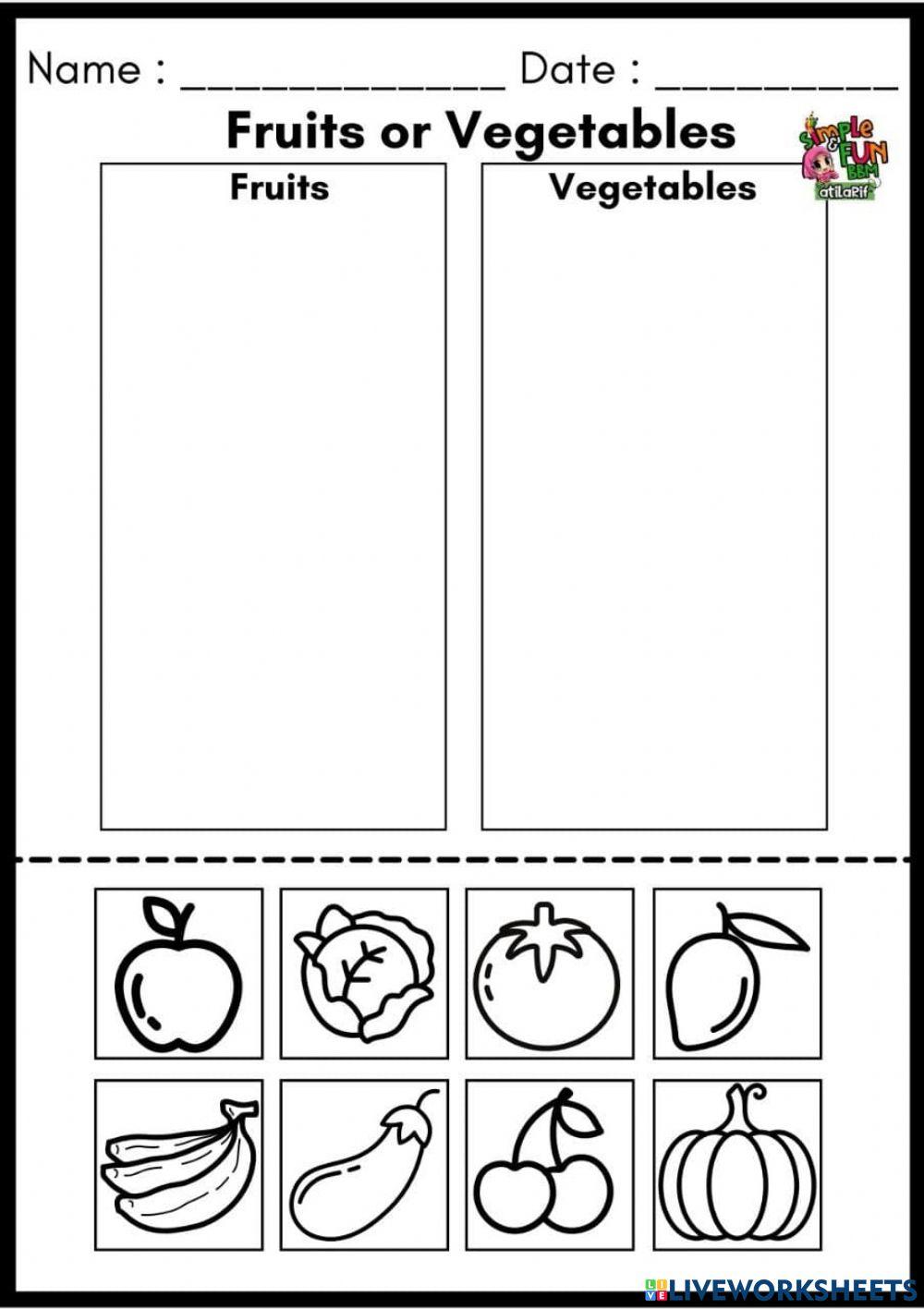 Fruits or Vegetables | zatil aqmar binti arba'ai | Live