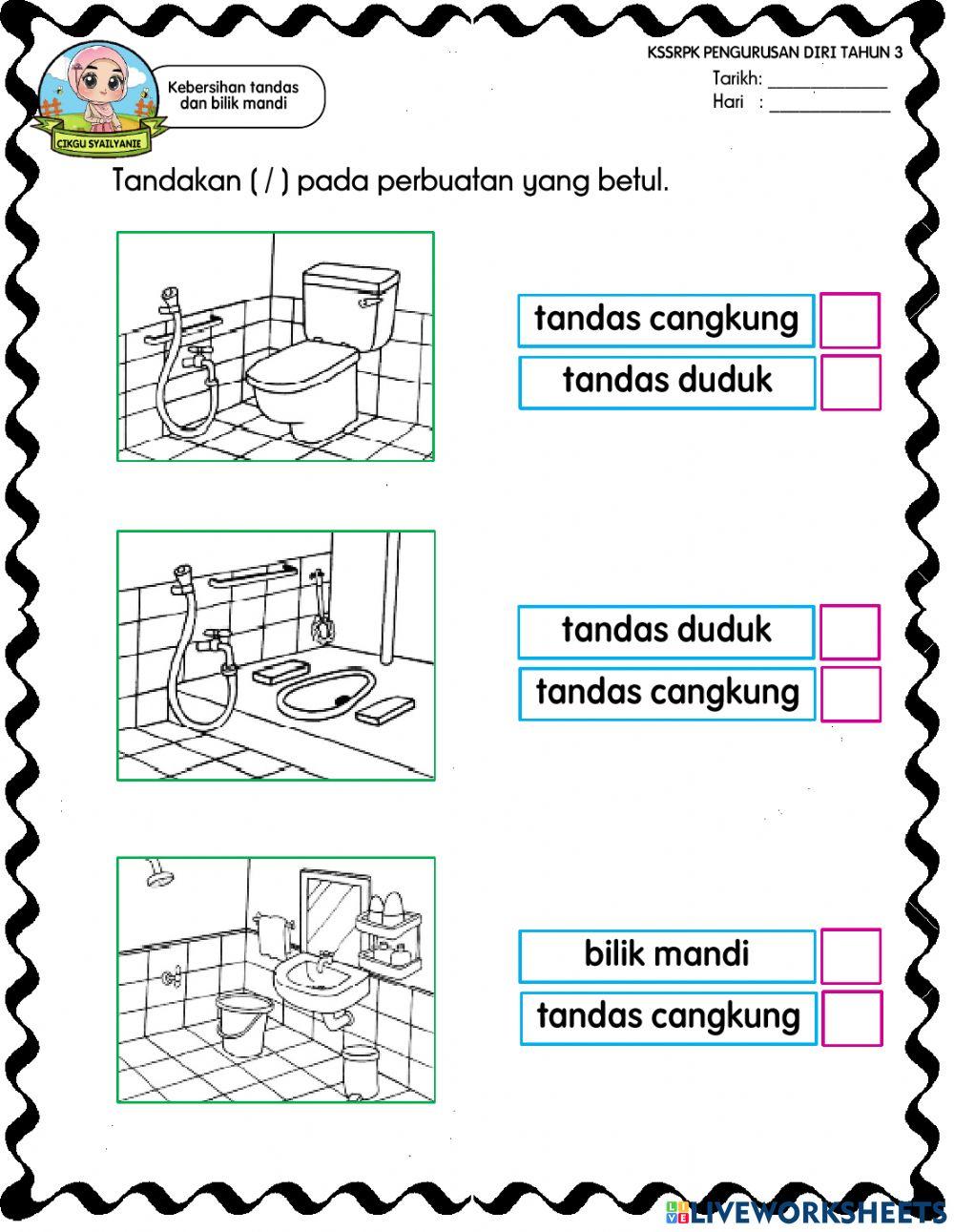 Kebersihan tandas dan bilik mandi