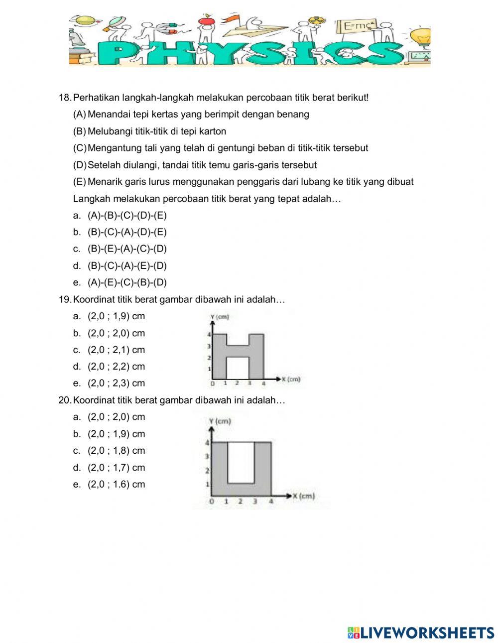 UH 1 Dinamika Rotasi dan Kesetimbangan Benda Tegar