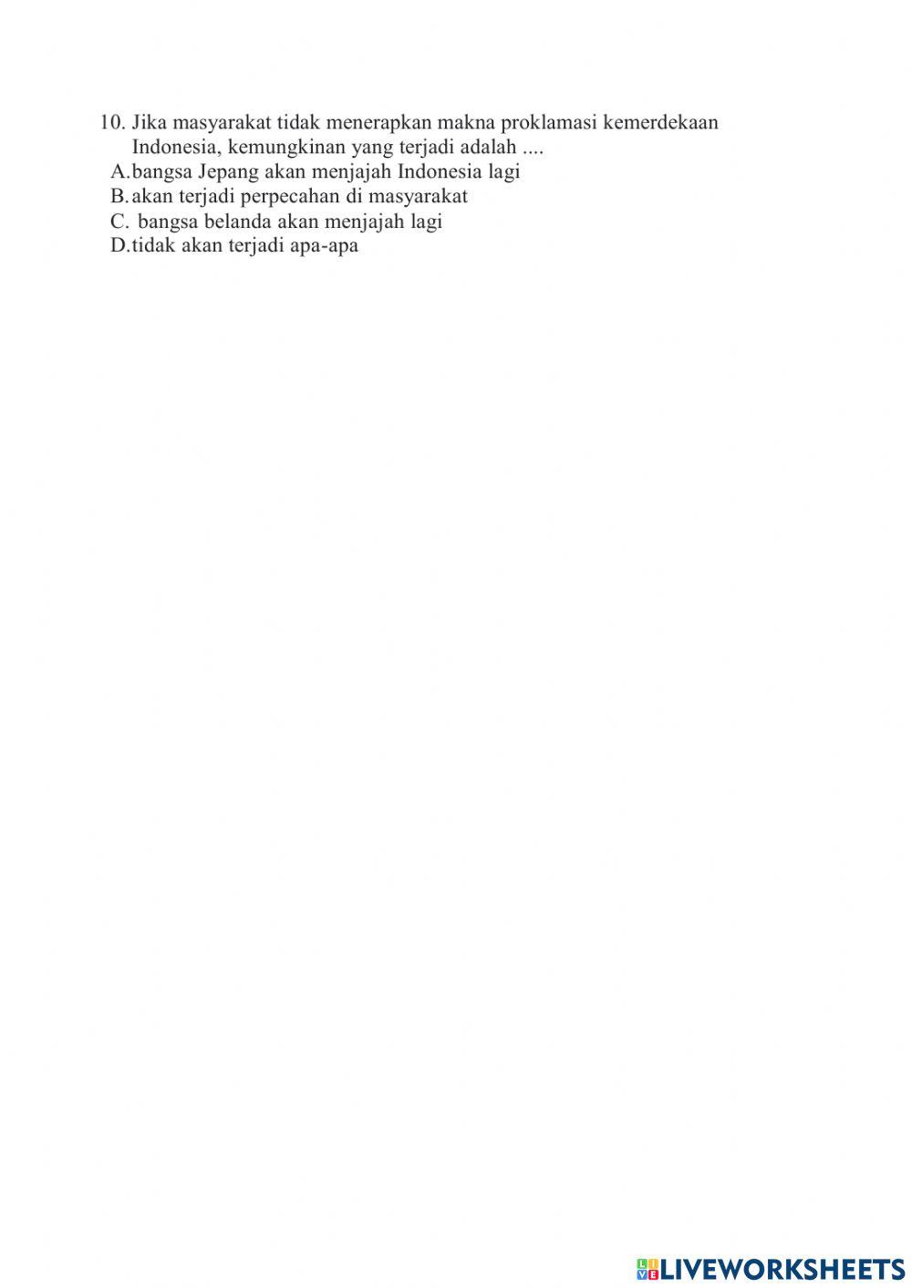 KD 3.4 Makna Proklamasi Kemerdekaan Bagi Bangsa Indonesia