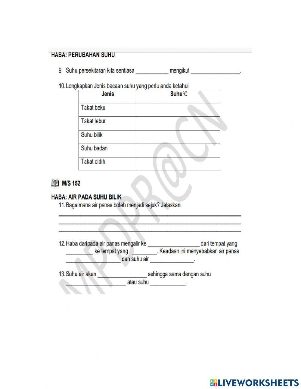 Isi tempat kosong berdasarkan vbuku teks dan video.