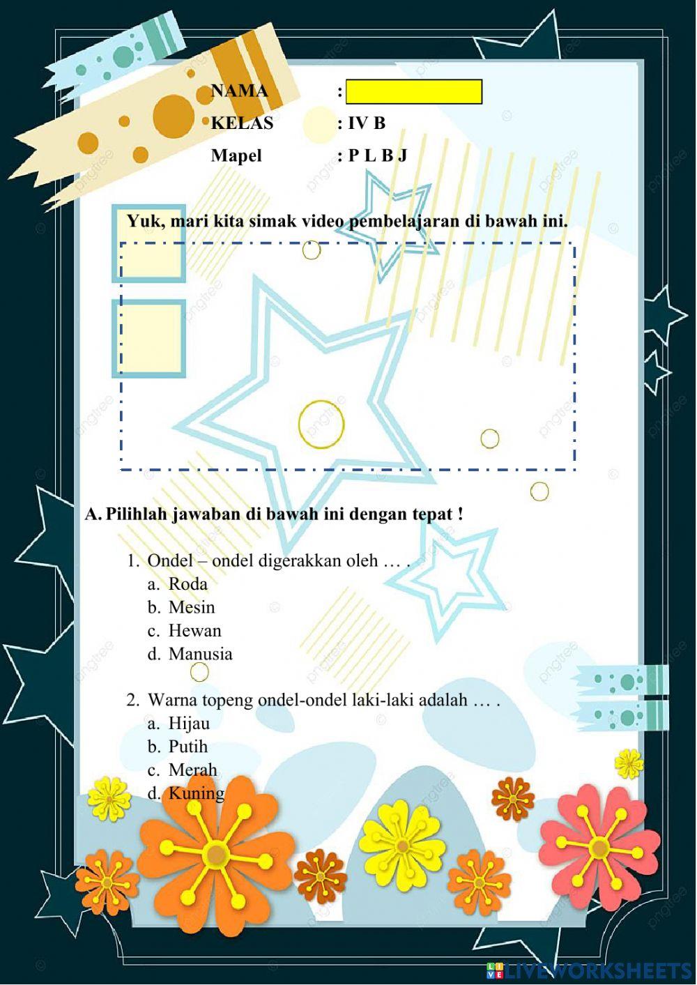 Soal plbj ondel-ondel