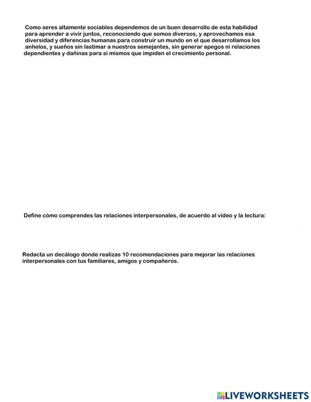 Relaciones interpersonales