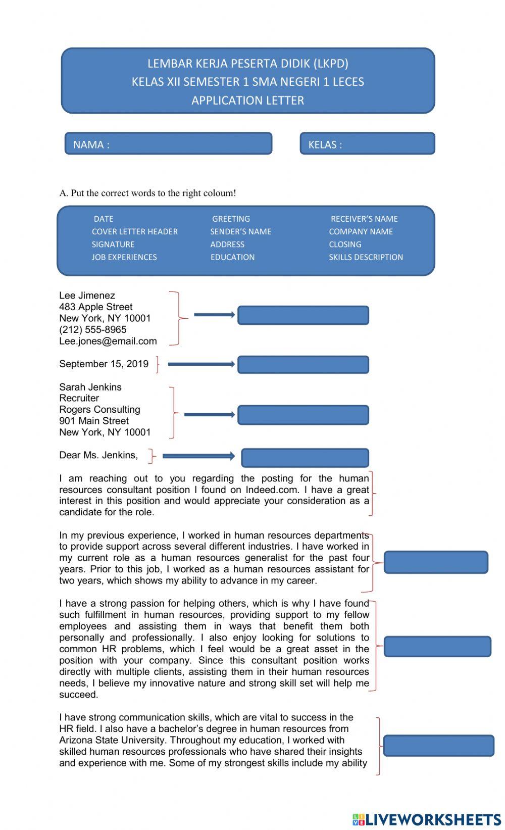 Application Letter Application Letter