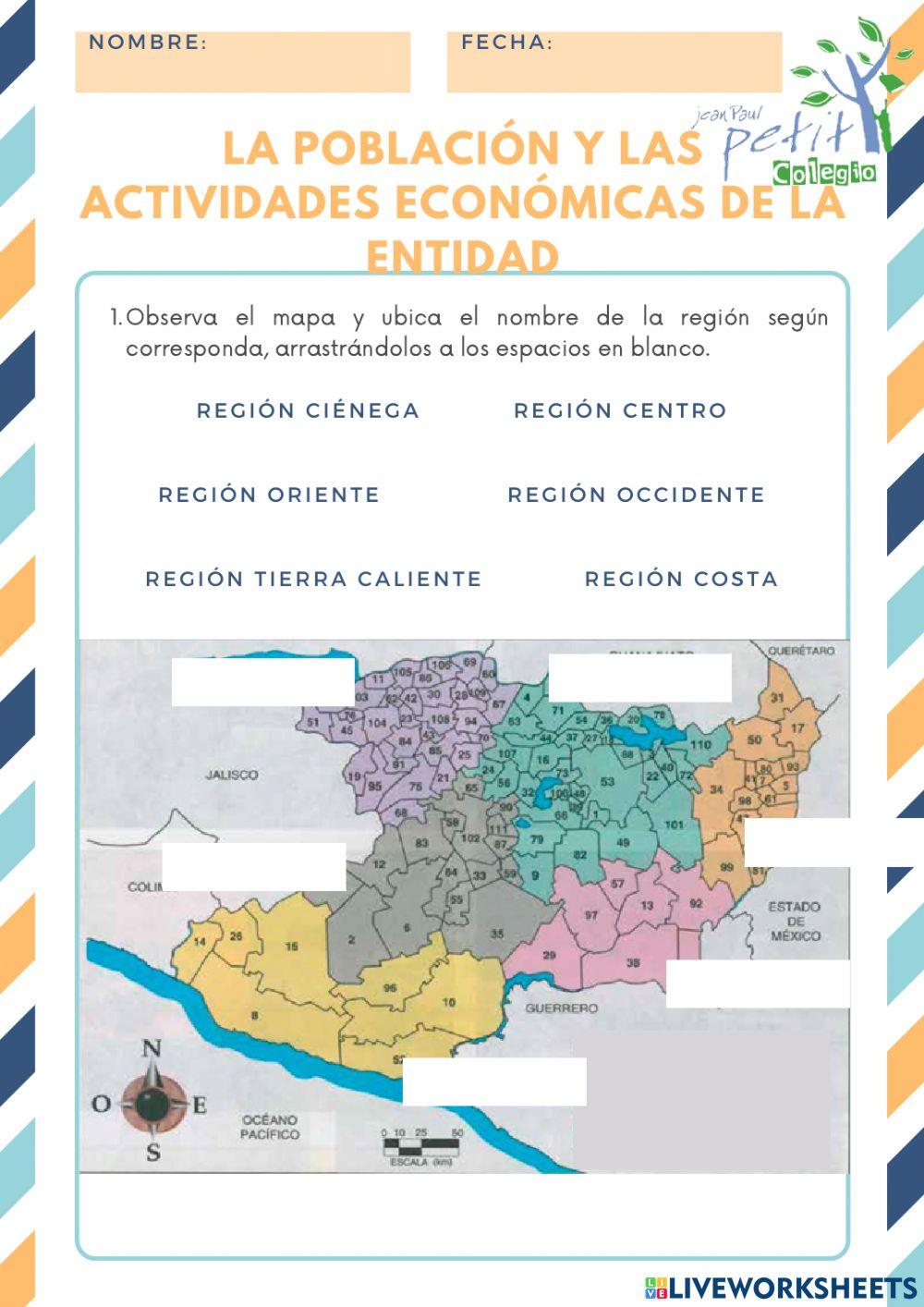 Las regiones de la entidad