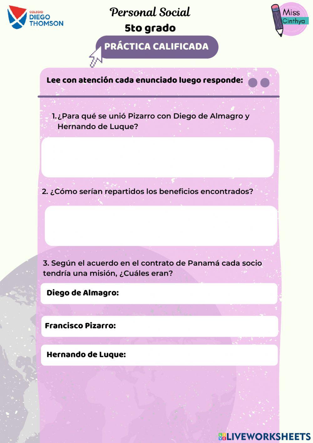 Los tres socios de la conquista del Perú