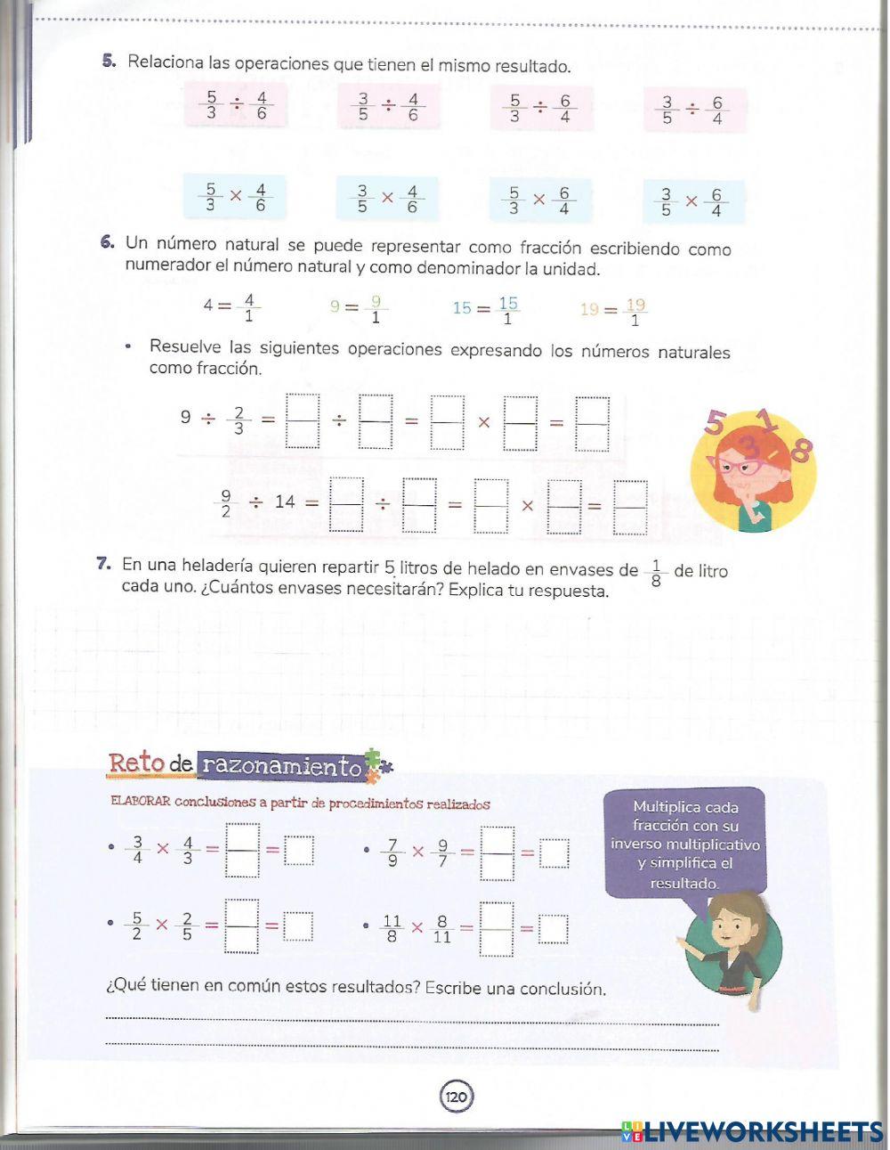 División de fracciones