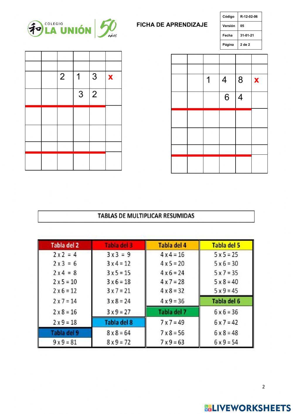 Multiplicaciones por dos cifras (2)