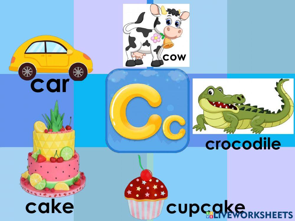 Listen and repeat: letter C