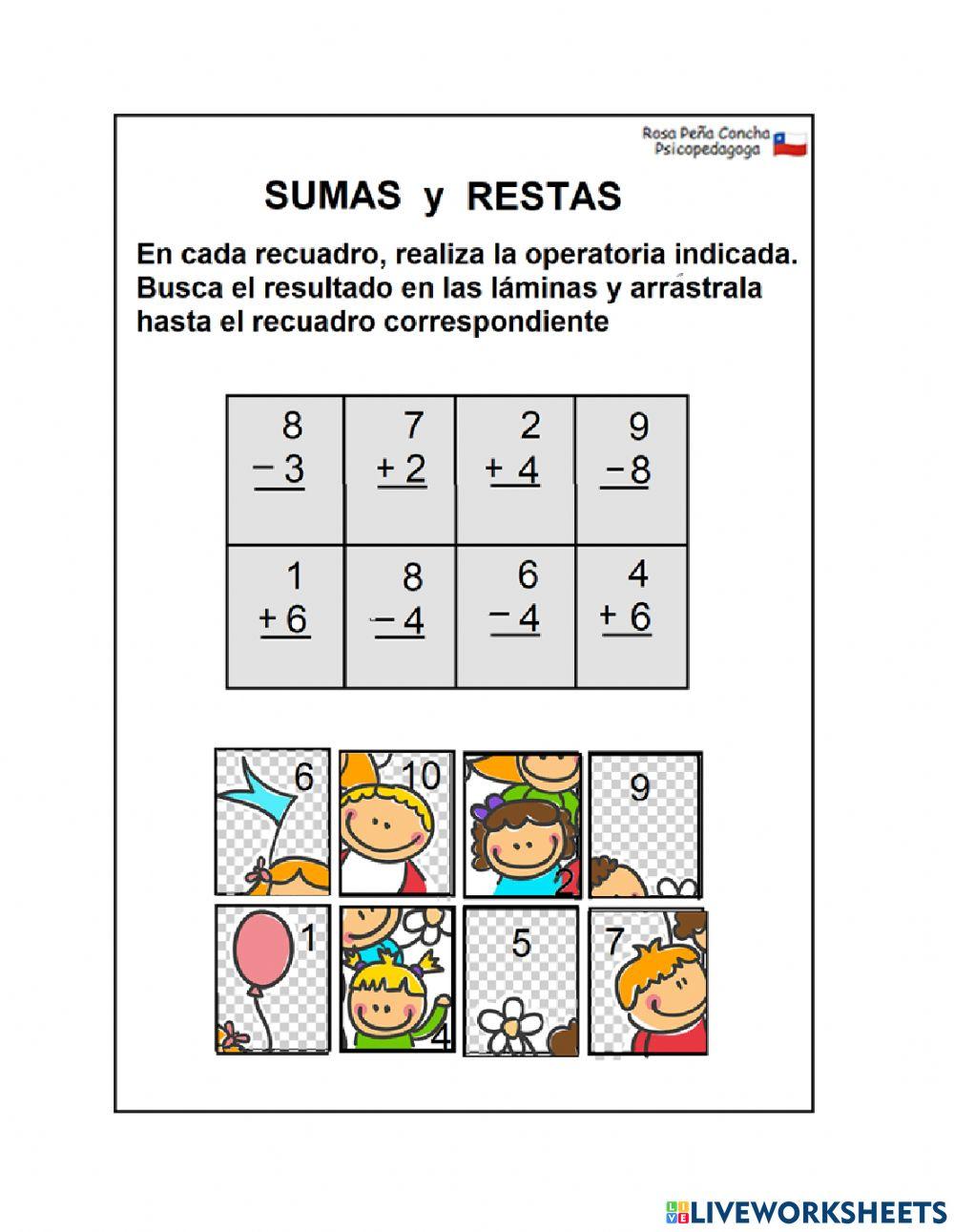 Puzzle sumas y restas-inicial