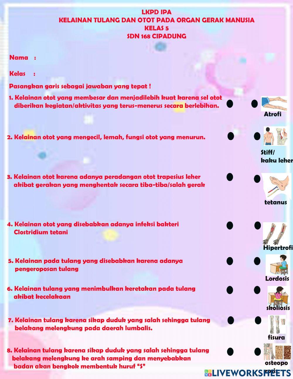 Kelainan tulang dan otot pada organ gerak