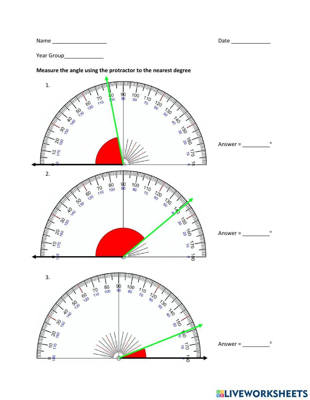 Measure - Using a Protractor