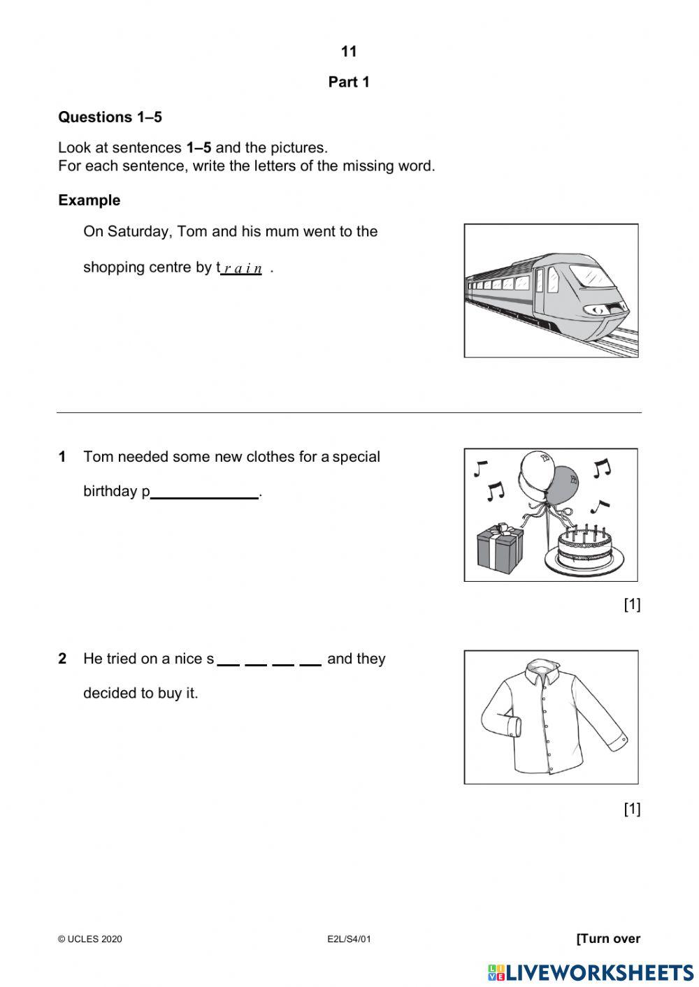 T2-diagnostic test reading and writing 3rd grade