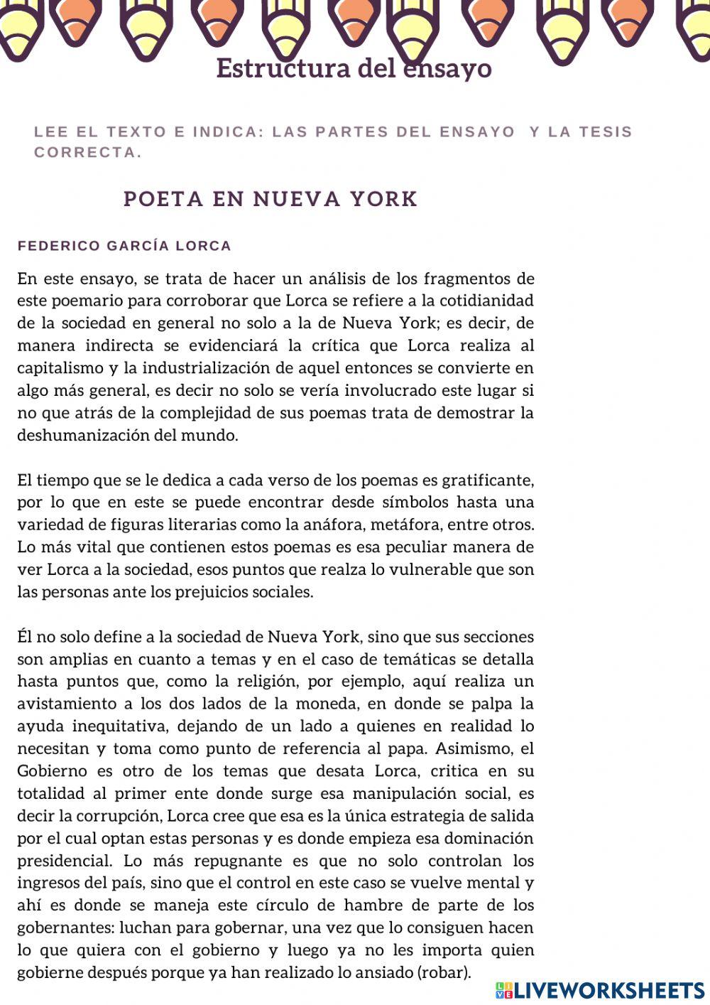 Estructura del ensayo