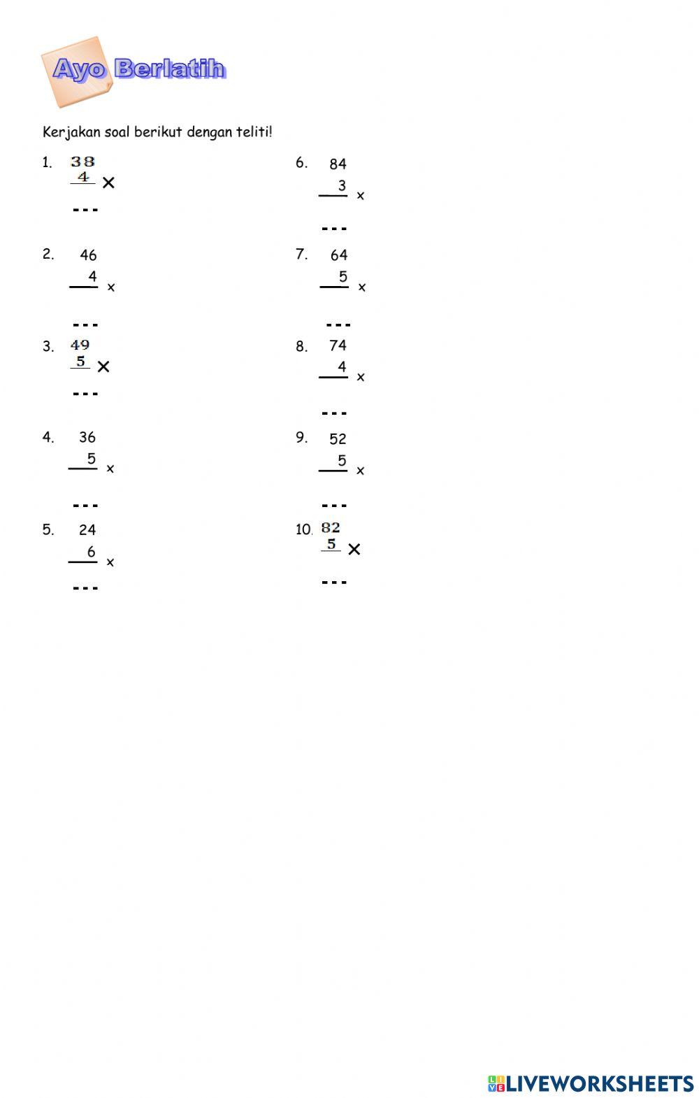 Perkalian Bilangan Cacah