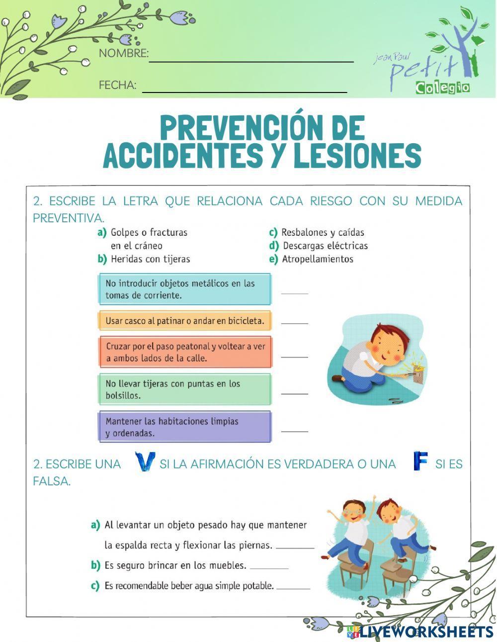 Prevención de accidentes y lesiones
