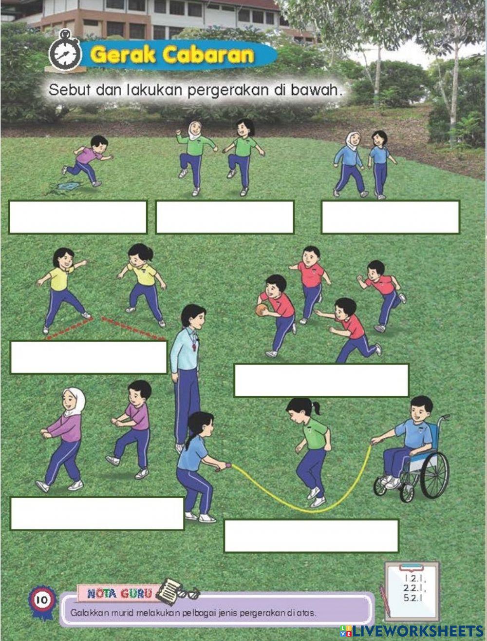 Pjk tahun 1 :GERAK CABARAN