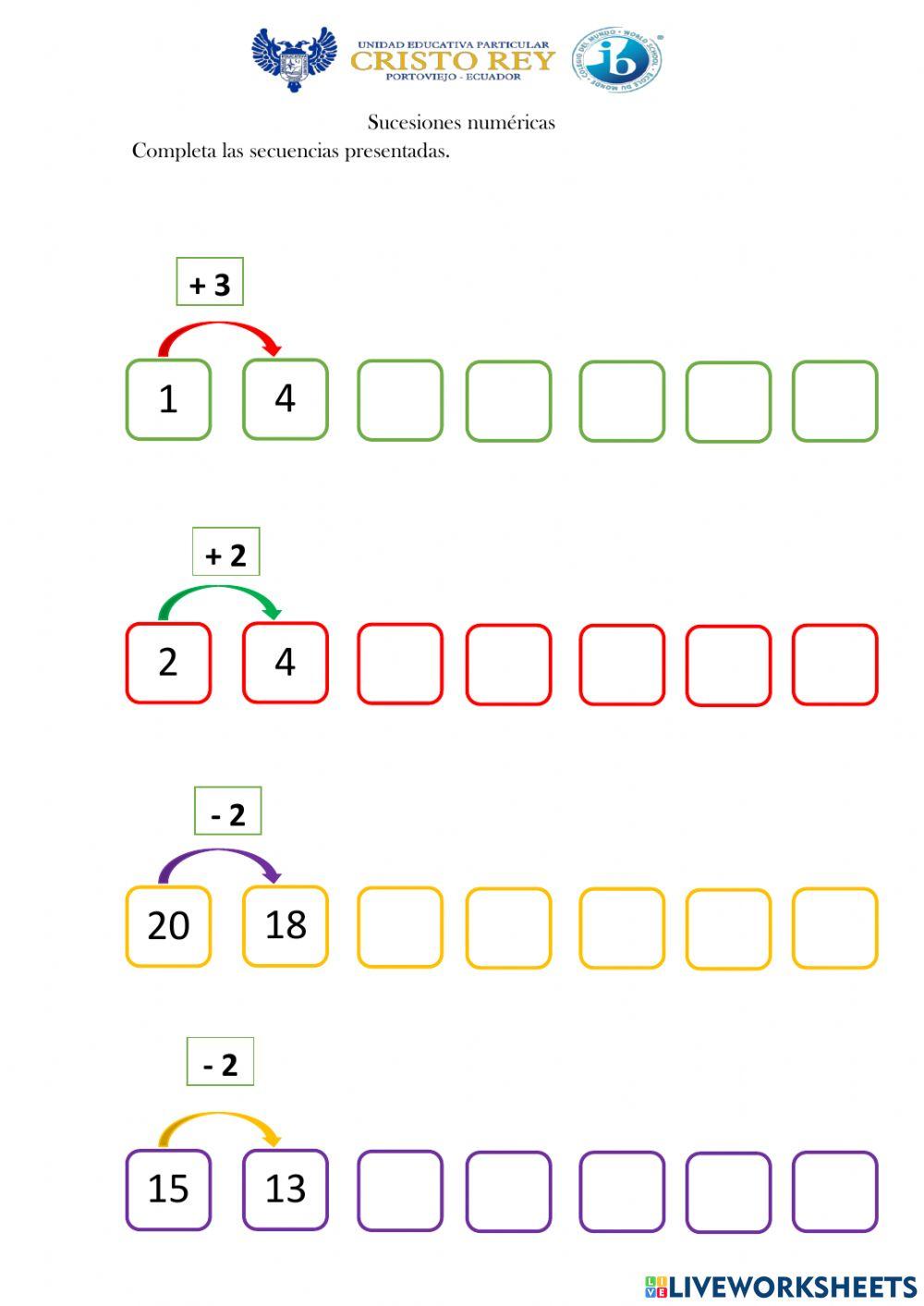 Sucesiones numéricas