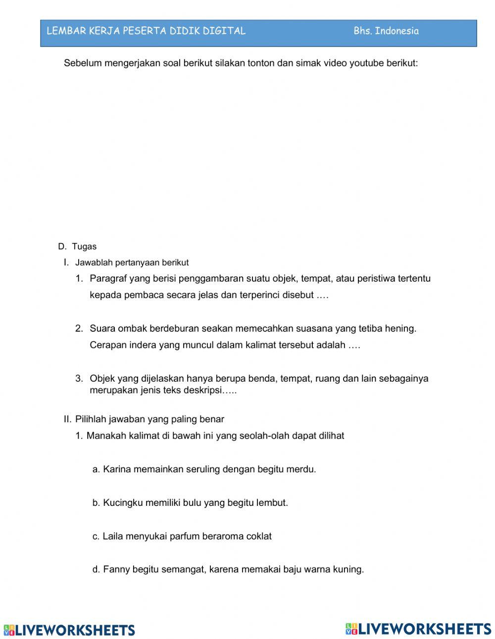 LKPD Teks Deskripsi