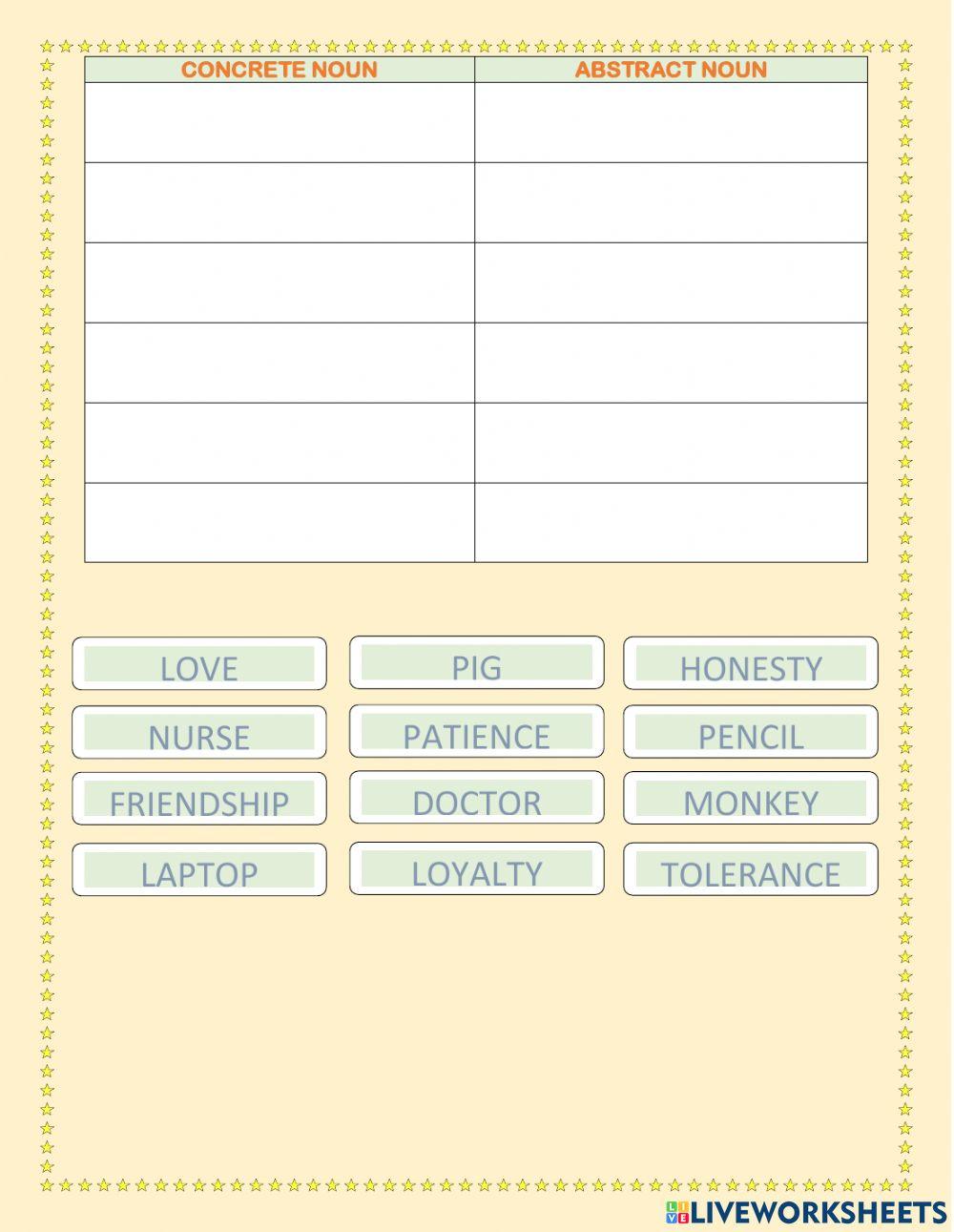 Clasification of nouns