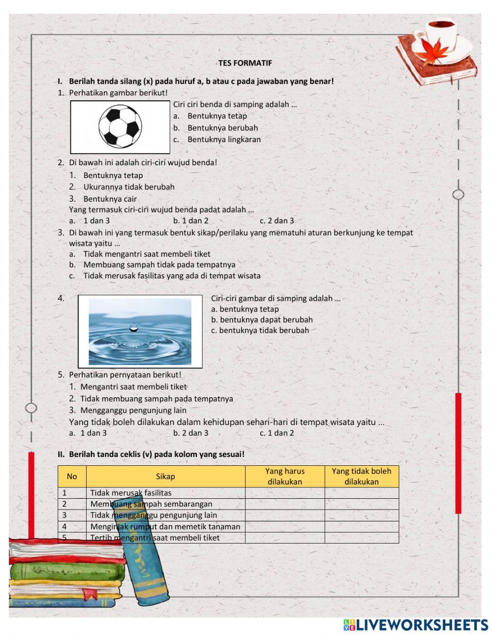 Tes Formatif kelas 2