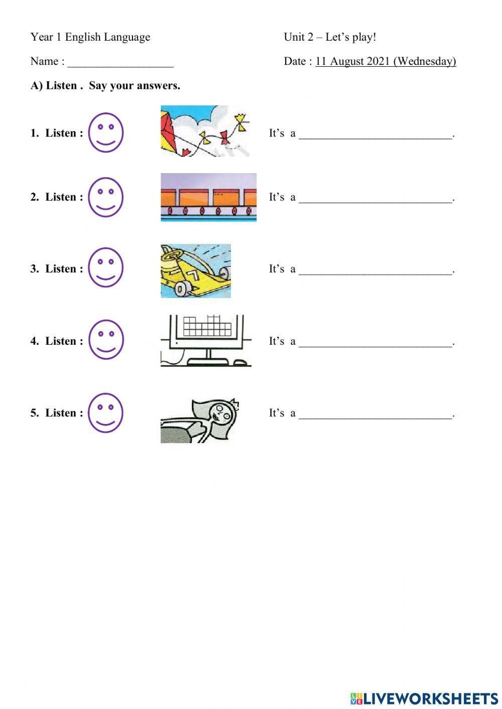 Unit 2 - Let's play!