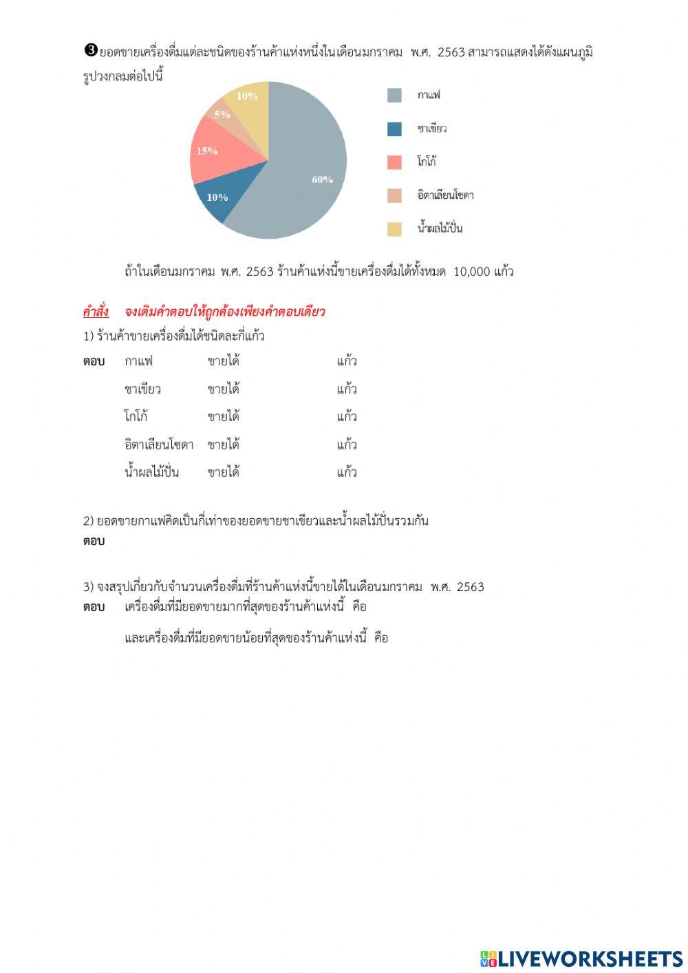 แบบทดสอบบทที่ 2 (วิเคราะห์ข้อมูลเชิงคุณภาพ)
