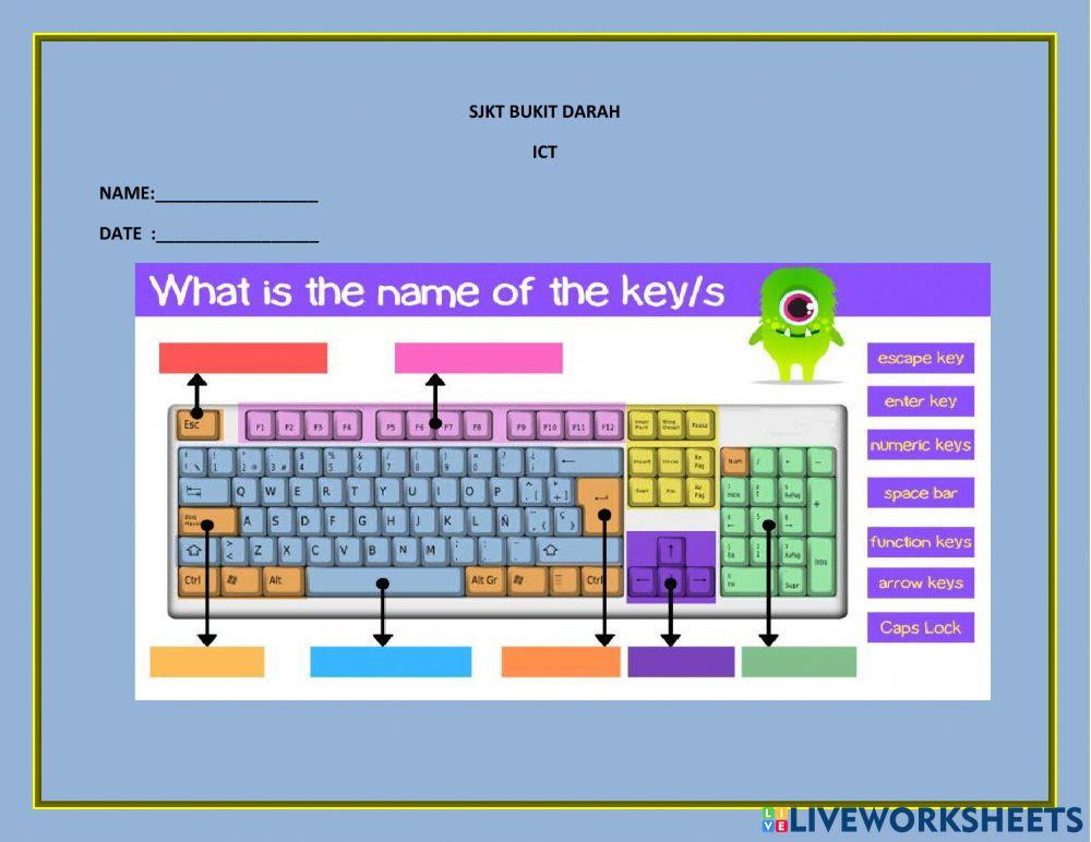Keyboard.1 worksheet | Live Worksheets