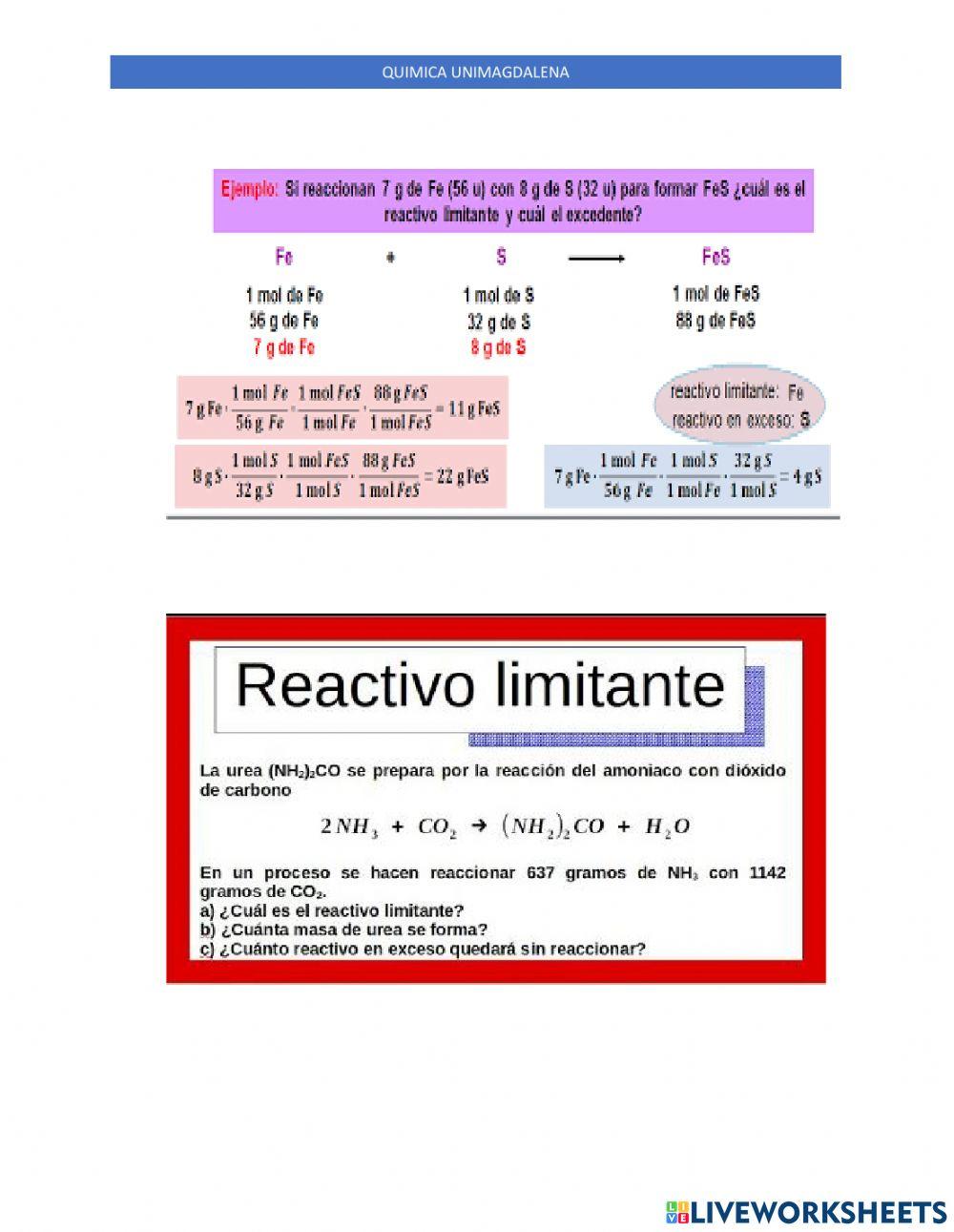 Calculos estequiometricos