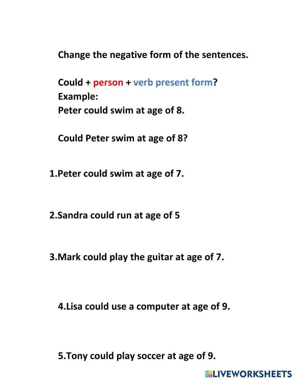Coudl negative and question
