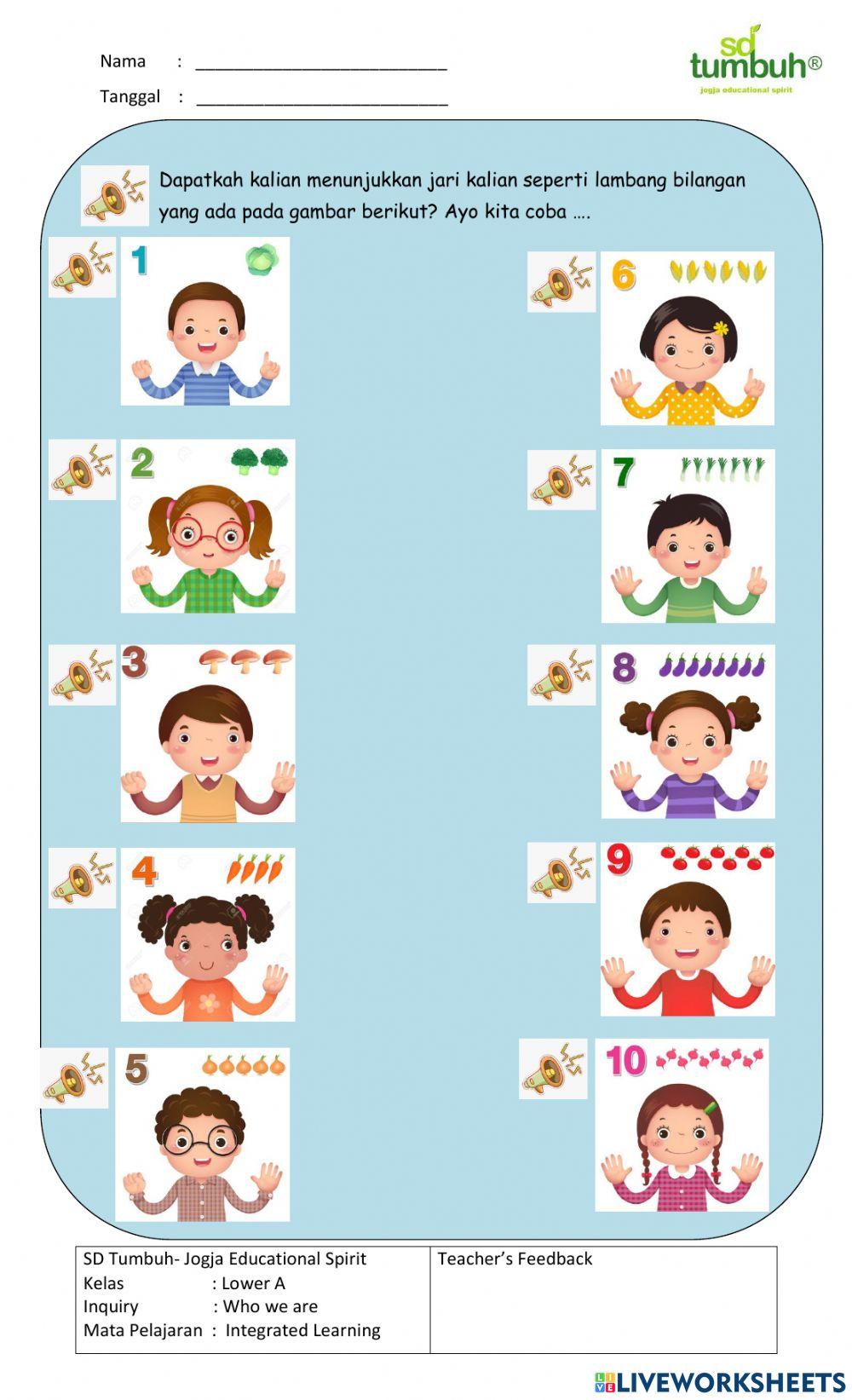 Integrated Learning-Mengenal bilangan 1-10