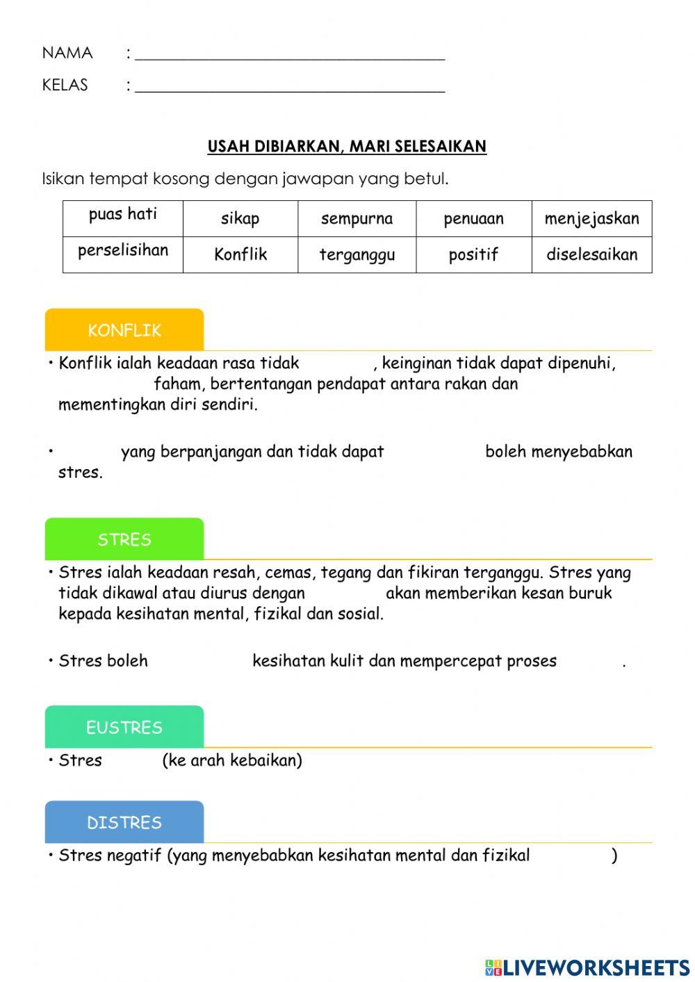 Usah dibiarkan mari selesaikan