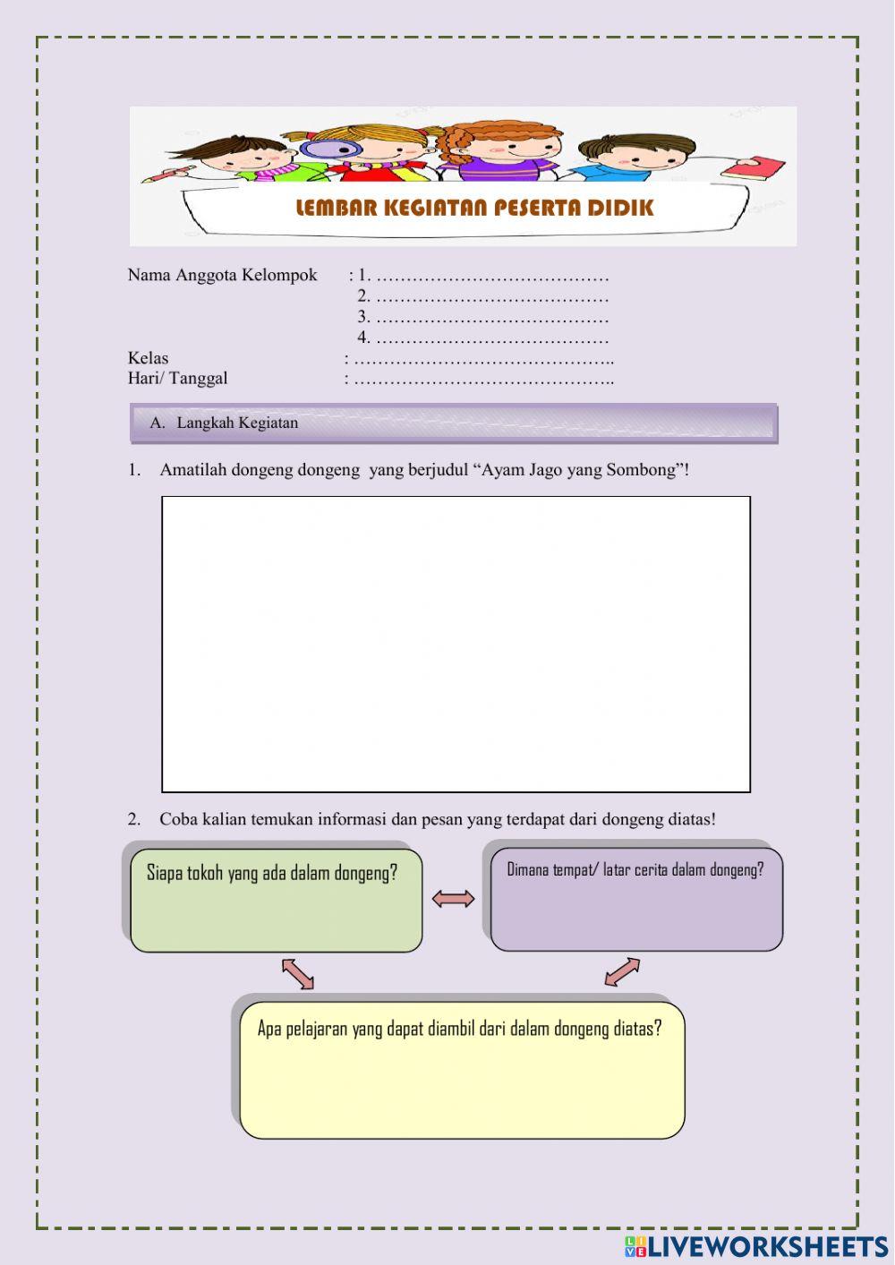 LKPD kelas 3 tema 2 subtema 2 pembelajaran 3