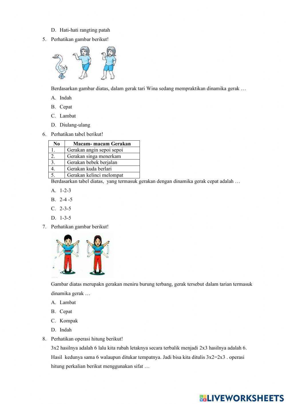 Evaluasi Kelas 3 Tema 2 Subtema 2 Pembelajaran 3