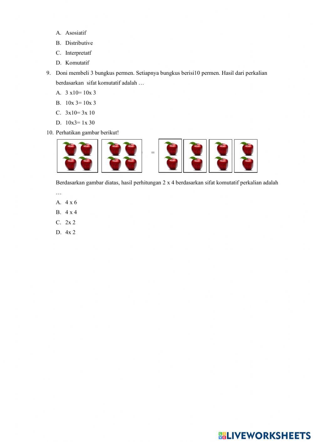Evaluasi Kelas 3 Tema 2 Subtema 2 Pembelajaran 3