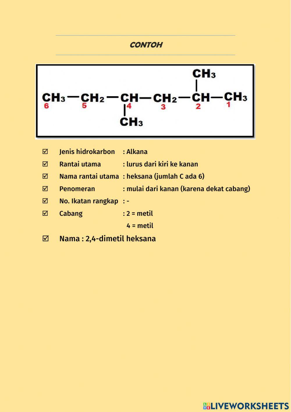 Tatanama Senyawa Hidrokarbon