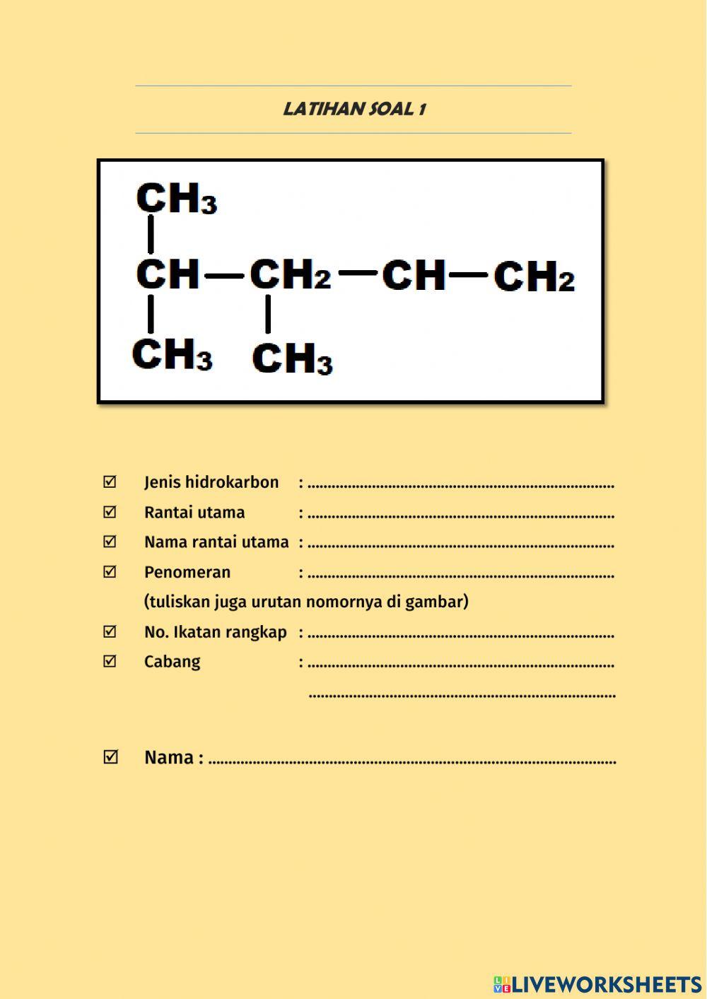 Tatanama Senyawa Hidrokarbon