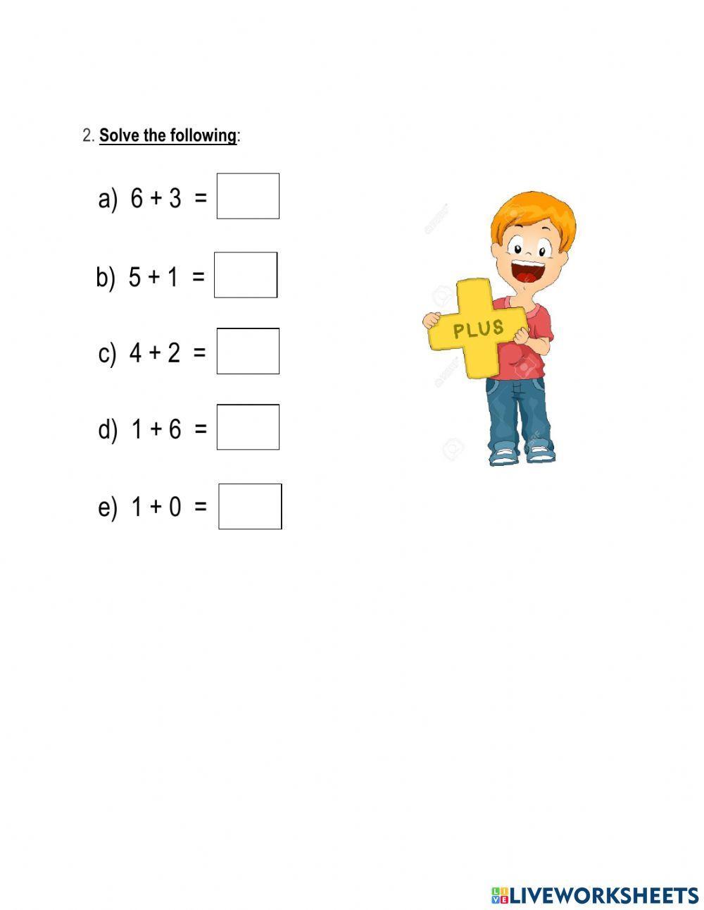 Single digit addition