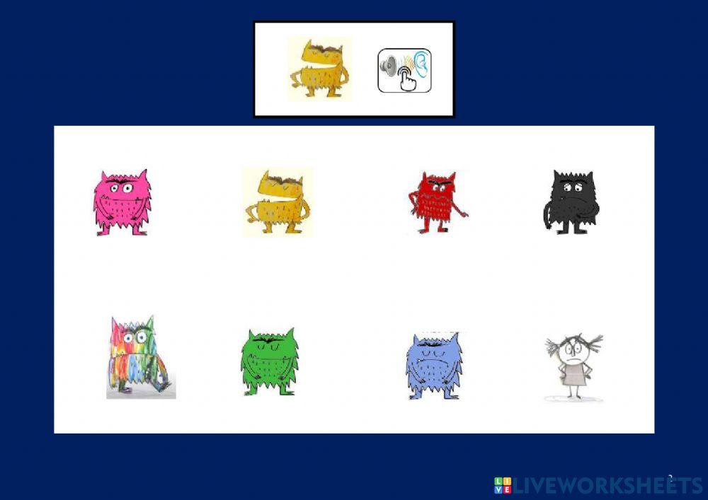 Busca el monstruo de colores iguall 1