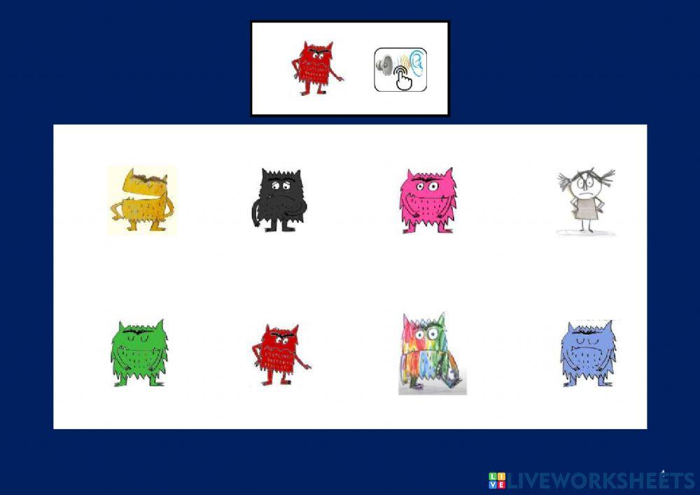 Busca el monstruo de colores iguall 1