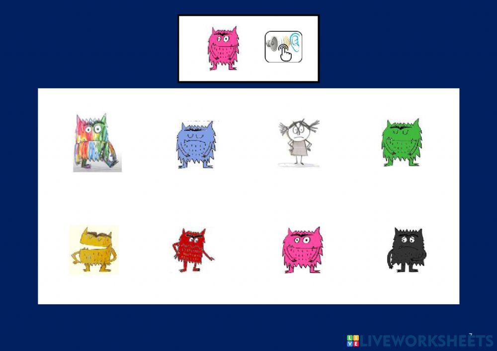 Busca el monstruo de colores iguall 1