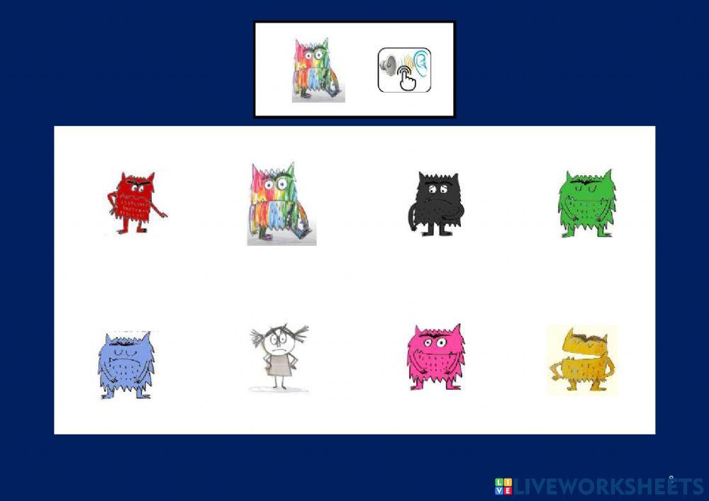 Busca el monstruo de colores iguall 1