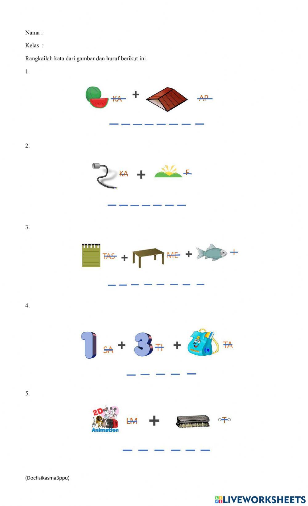 Tugas merangkai kata