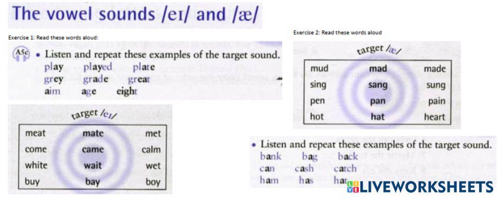 Vowel sound -ei- and -ae-