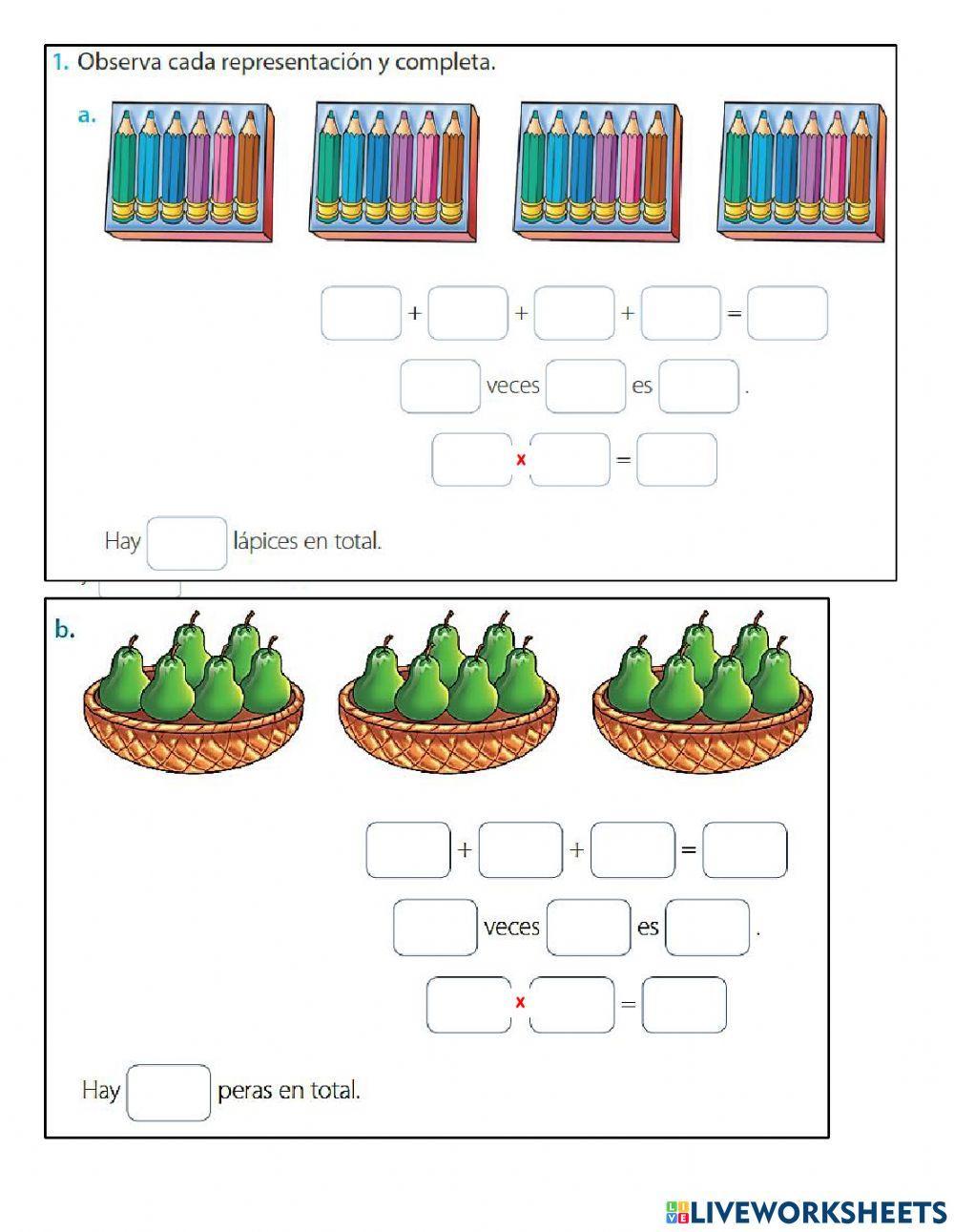 Iteracion  para multiplicacion